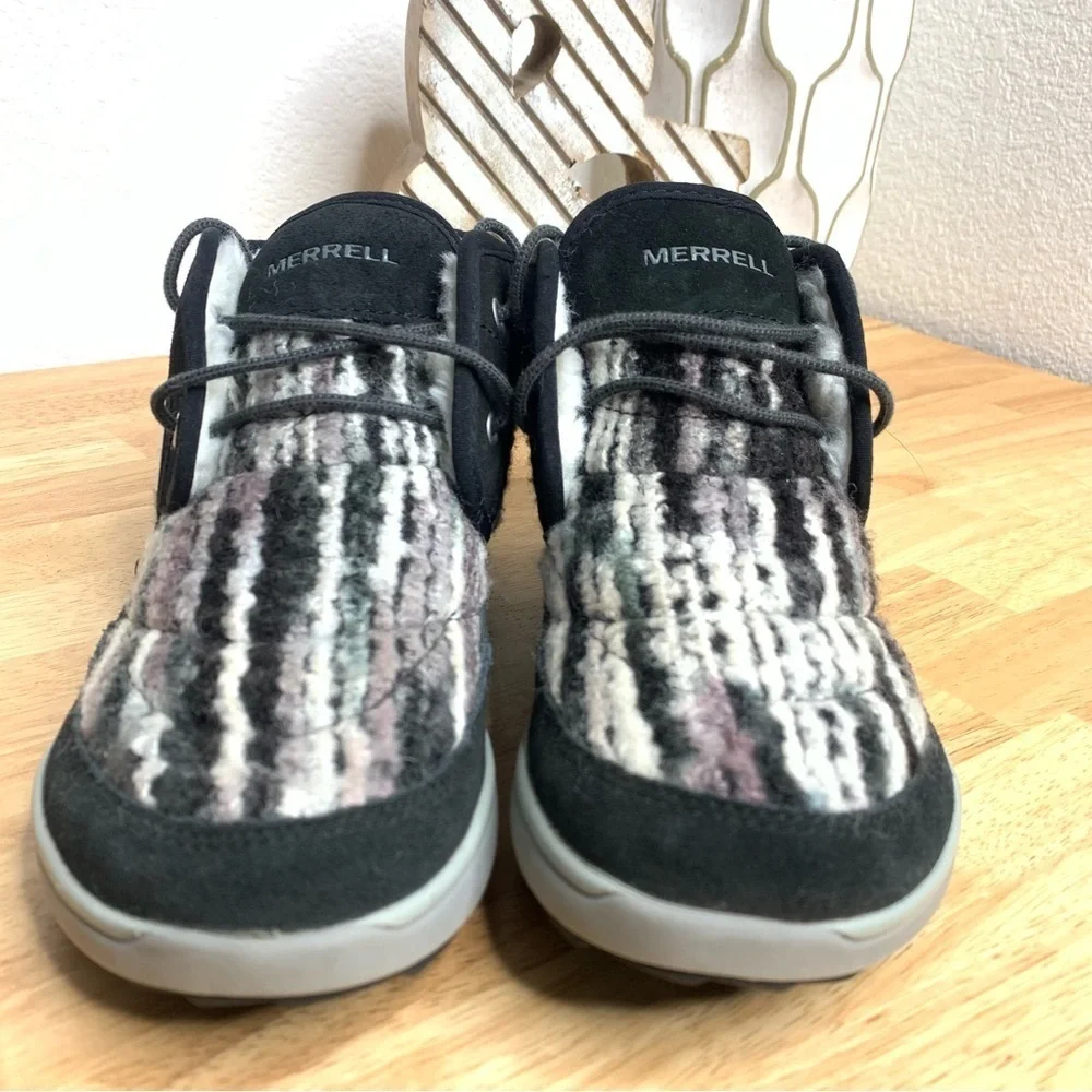 NWOT Merrell Women's Pechora Mid Winter Boot Black Gray Size 7